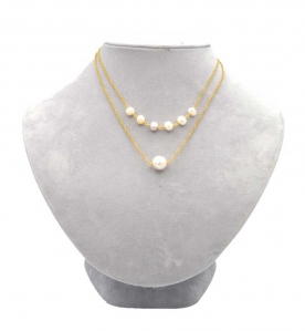 Fresh Water Pearl Double Layer Choker Necklace