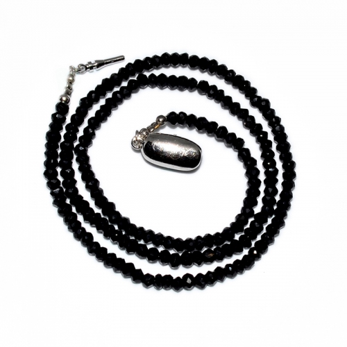 Black Onyx Beaded 1 Strand Necklace