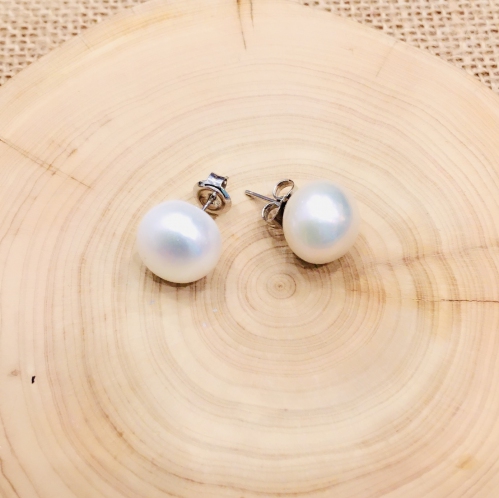 Fresh Water Pearl Baroque 13-13.5mm 925 Earring