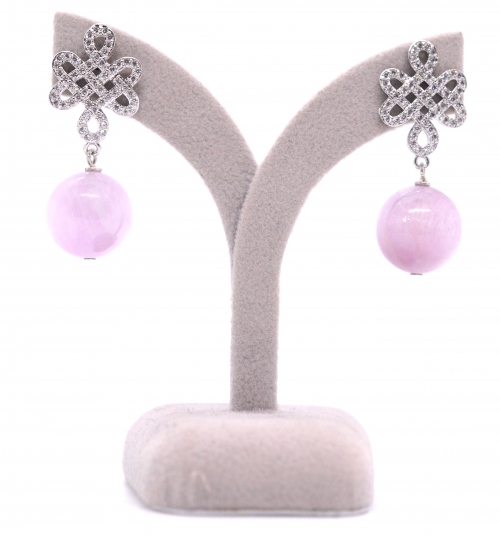 Kunzite With Mystical Knot Earring