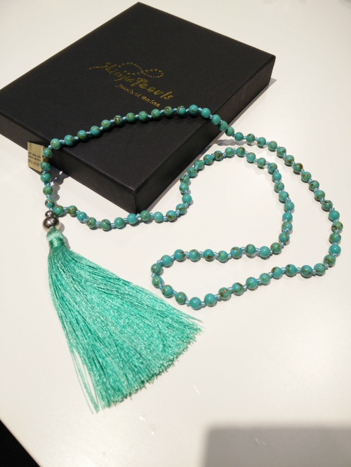 Stabilized Turquoise Beads Tassel Long Necklace 