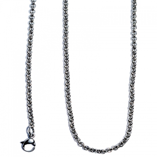 Stainless Steel Circle Links 18" Chain Necklace 