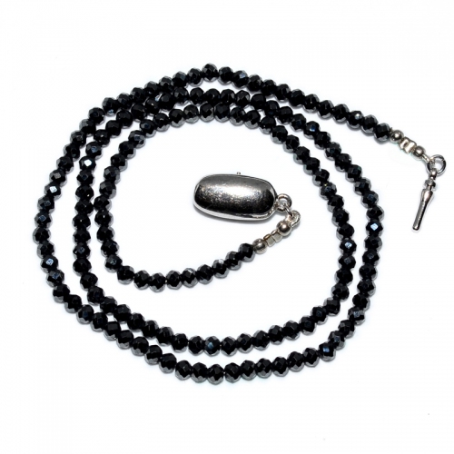 Black Spinel Mystic Beaded 1 Strand Necklace
