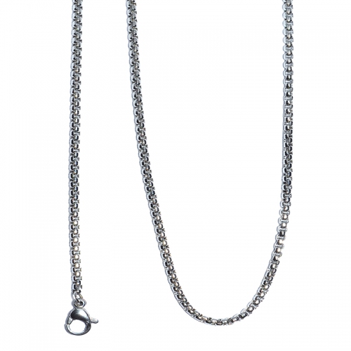 Stainless Steel Box 24" Chain Necklace 