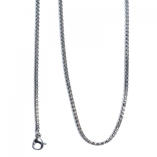 Stainless Steel Box 18" Chain Necklace