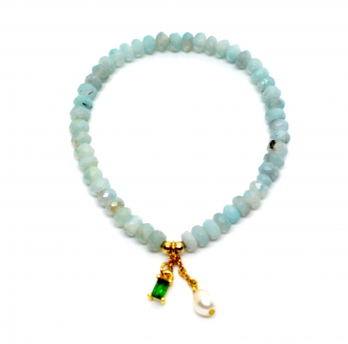 Amazonite With Assorted Charms Bracelet