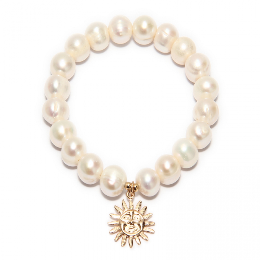 Single Charm (Assorted) Fresh Water Pearl  Bracelet