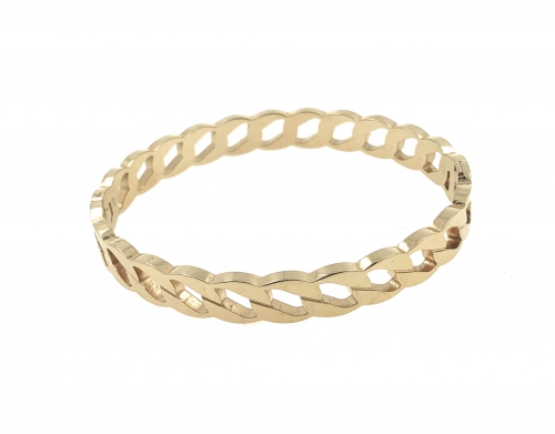 Stainless Steel Links Rose Gold Bangle