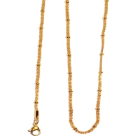 Stainless Steel Gold Ball Chain Necklace