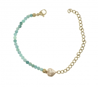 Amazonite Beads With Assorted Charm Bracelet