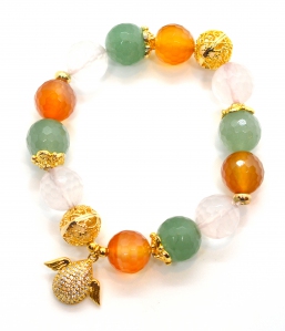 Mixed Gemstone Fashion Bracelet 03 ( Assorted Charms)
