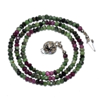 100% natural Ruby-Zoisite Necklace
