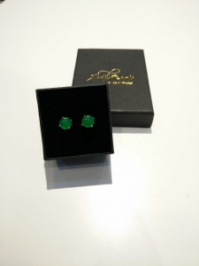 Green Quartz CZ Earring 