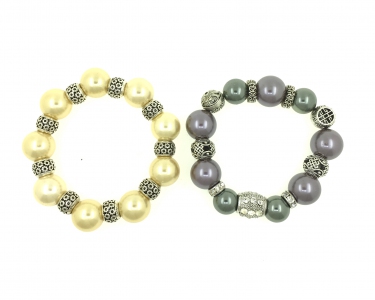 Mixed Color Shell Pearl Combo Bracelet