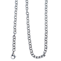 Stainless Steel Interlock 24" Chain Necklace