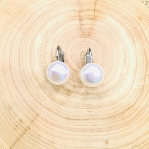 Fresh Water Pearl 11.5-11.7MM Clipback 925 Silver Earring