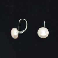 Fresh Water Pearl 10.5-11MM Clipback 925 Silver Earring