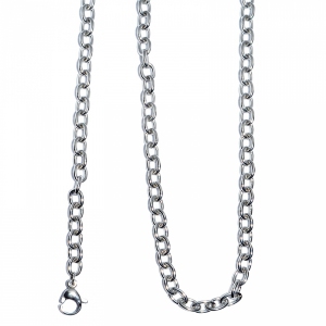 Stainless Steel Interlock 20" Chain Necklace