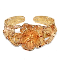 Lower Maple 925 Silver Yellow Gold Plating Bangle