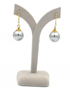 Silver Shell Pearl Dangling Earring