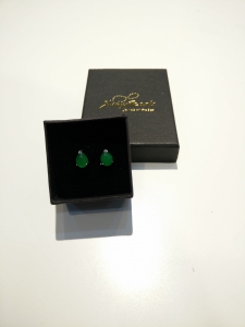 Green Quartz CZ Earring 