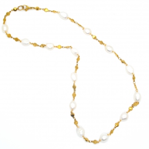 Fresh Water Pearl Odd Link Necklace