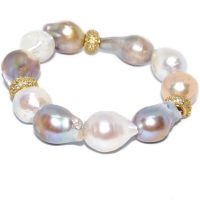 Fresh Water Pearl Baroque Rondell Bracelet
