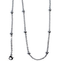 Stainless Steel Ball 24" Chain Necklace 