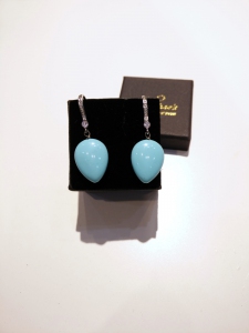 H/M Pearl Shell Earring-Tiffany Blue