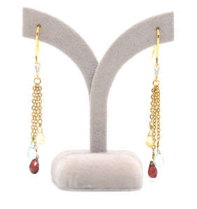 Mixed Gemstones Dangling Earring-Style 3