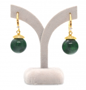 Green Quartz Dangling Earring